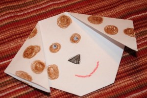 فواید اوریگامی برای کودکان - ساخت اوریگامی سگ مرحله ۴