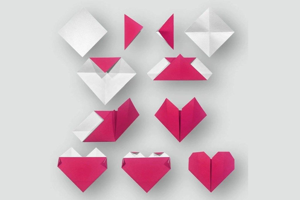 فواید اوریگامی برای کودکان - اوریگامی قلب