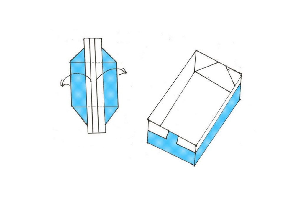 فواید اوریگامی برای کودکان - اورگامی جعبه مرحله ۴