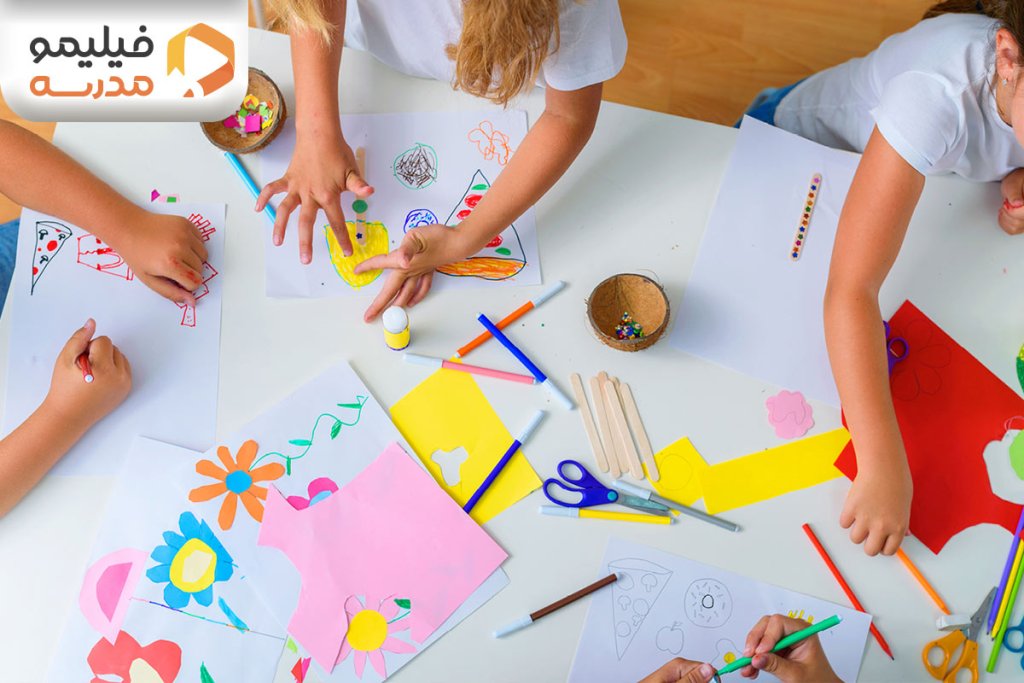بازی های گروهی پیش دبستانی - نقاشی گروهی