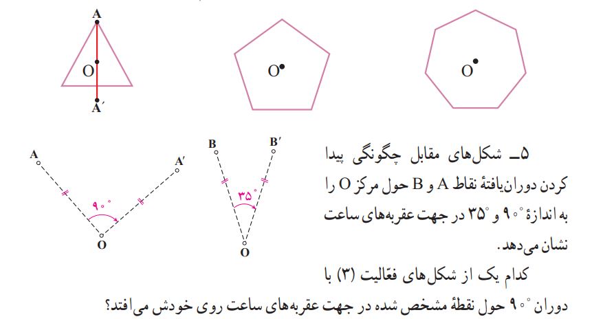 فعالیت صفحه 31 ریاضی هشتم