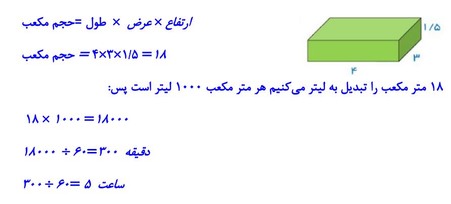 پاسخ سوال 4 تمرین صفحه 75 ریاضی هفتم