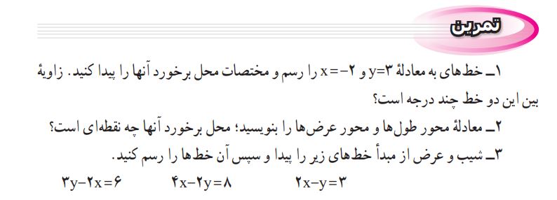 تمرین صفحه 106 ریاضی نهم