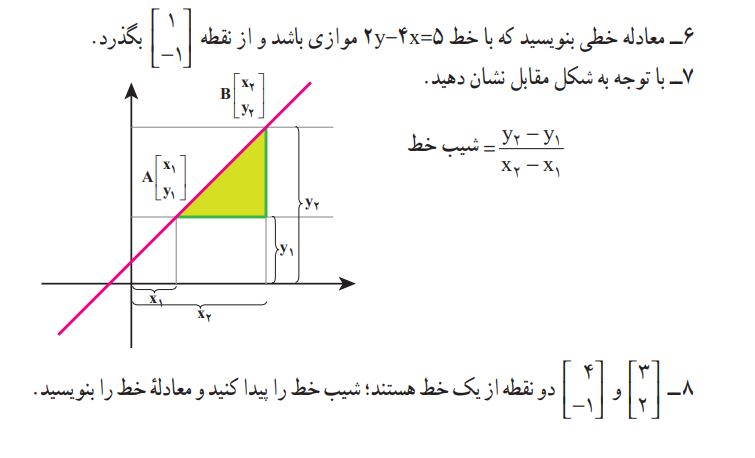 تمرین صفحه 106 ریاضی نهم