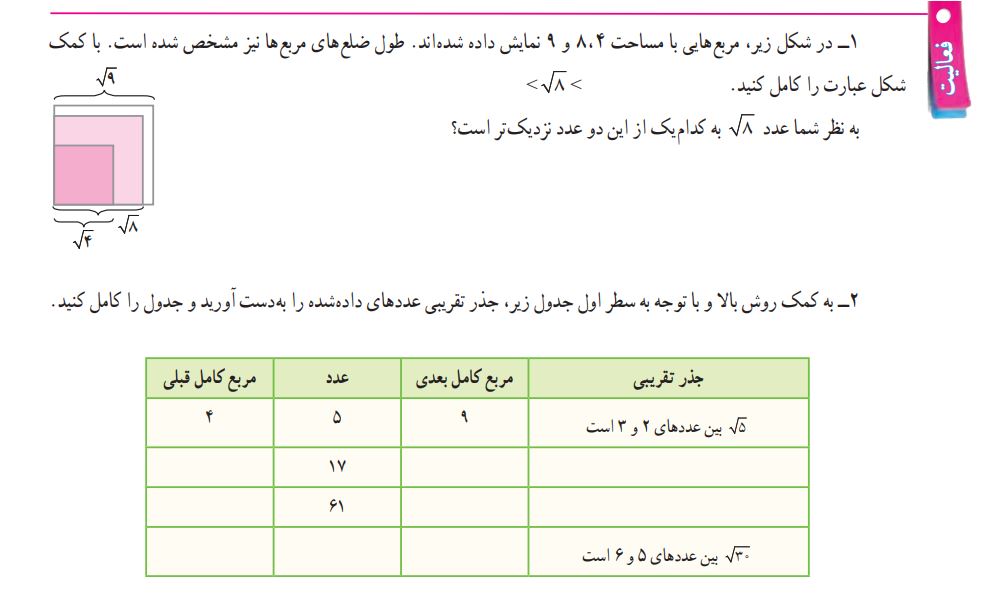 فعالیت صفحه 94 ریاضی هفتم