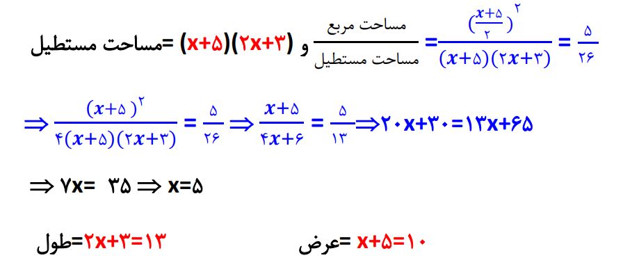 پاسخ فعالیت صفحه 122 ریاضی نهم
