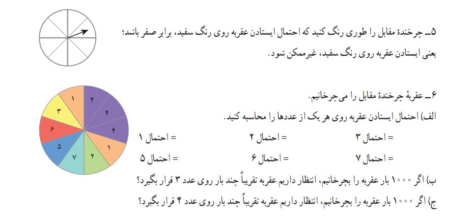 تمرین صفحه 123 ریاضی هفتم