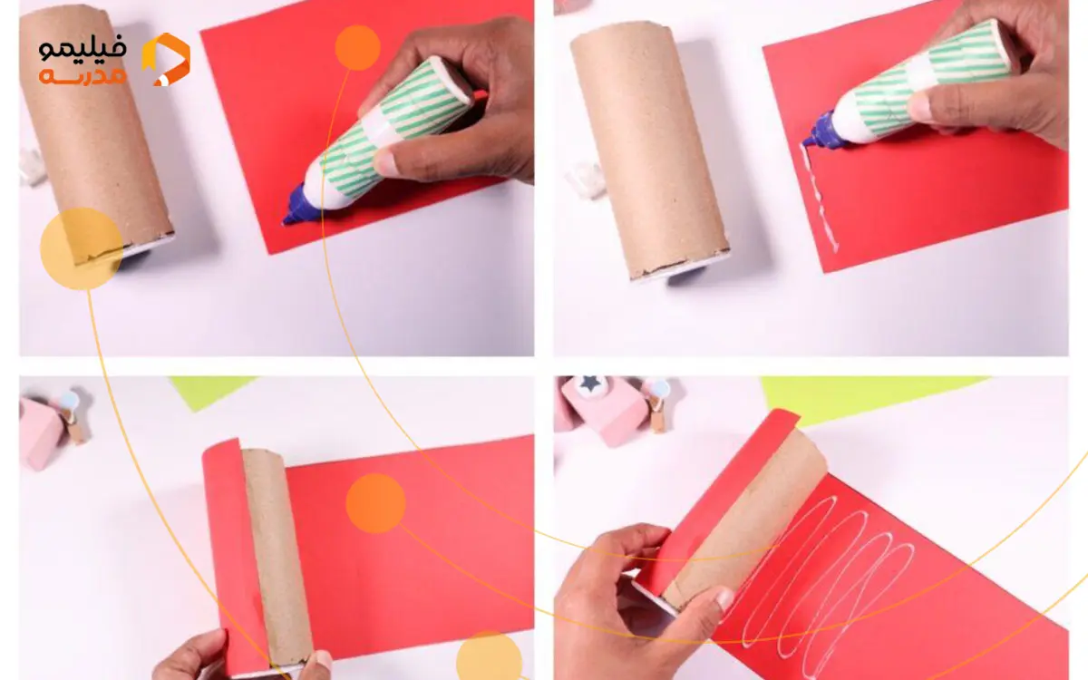 ساخت جامدادی هزارپا با رول دستمال کاغذی
