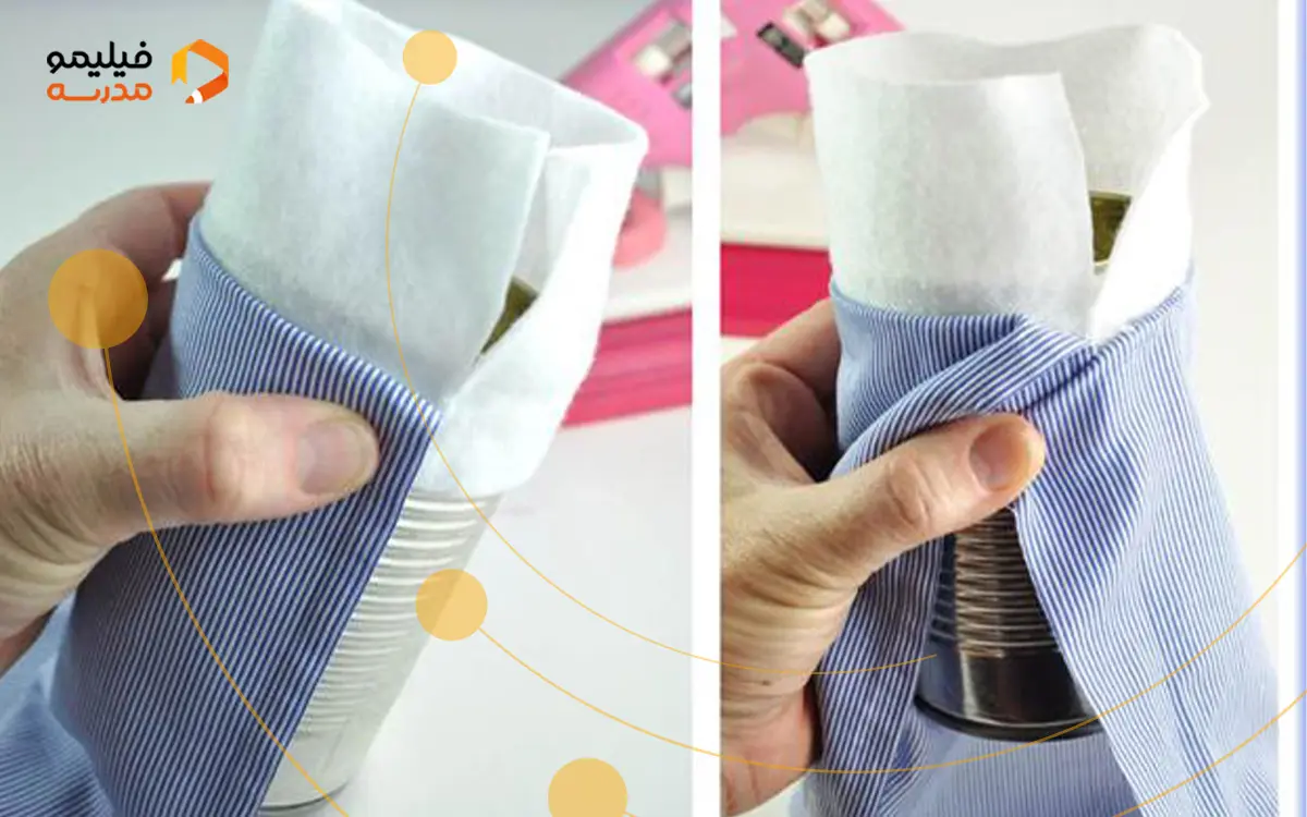 ساخت کاردستی جامدادی با قوطی کنسرو و پارچه