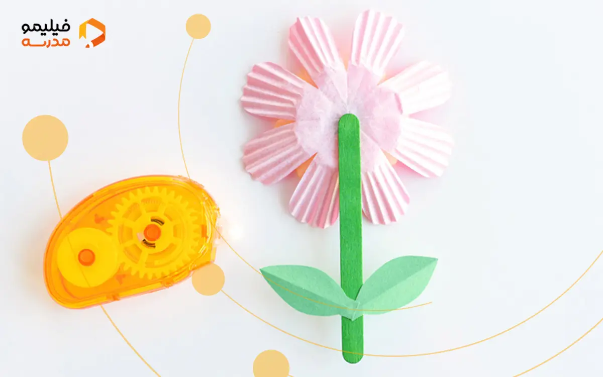 کاردستی گل با کاغذ کاپ کیک