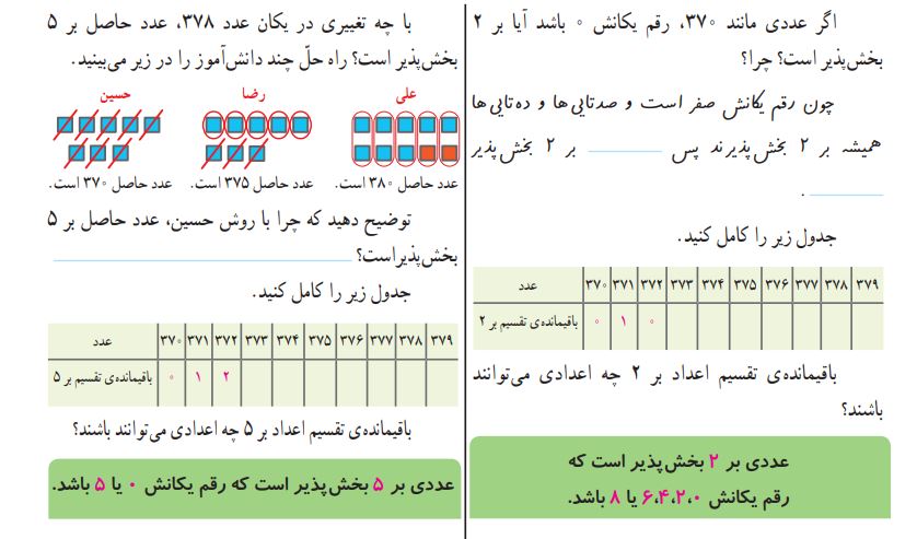 فعالیت صفحه 11 ریاضی ششم